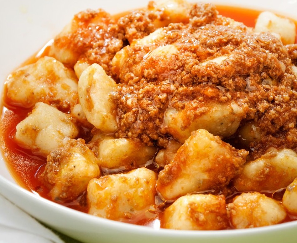 Nhoque de batata e carne moída